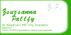 zsuzsanna pallfy business card